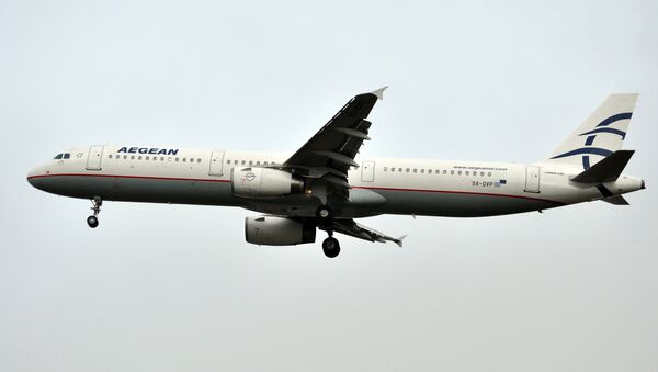 Un avión de Aegean Airlines Un avión de Aegean Airlines - Sputnik Mundo