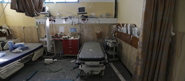 Un hospital destruído en la Franja de Gaza (archivo) - Sputnik Mundo