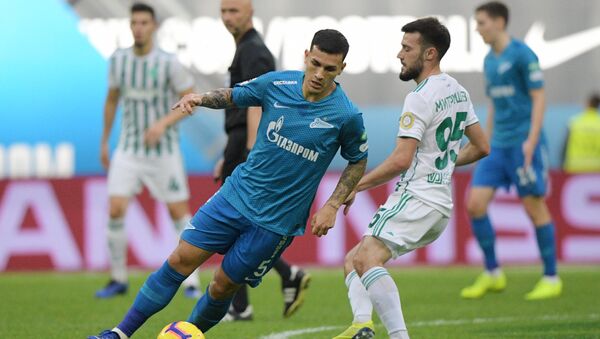 Leandro Paredes, jugador argentino del Zenit de San Petersburgo, durante el partido contra el Ajmat de Grozny. - Sputnik Mundo