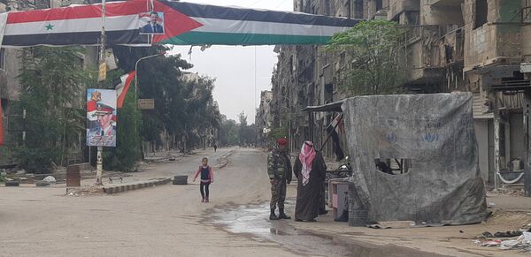 La reconstrucción del barrio Yarmuk en Damasco La reconstrucción del barrio Yarmuk en Damasco - Sputnik Mundo