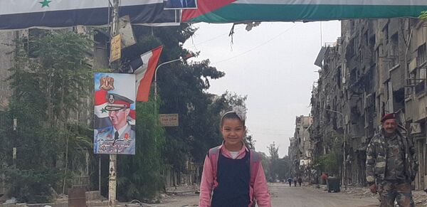 La reconstrucción del barrio Yarmuk en Damasco La reconstrucción del barrio Yarmuk en Damasco - Sputnik Mundo