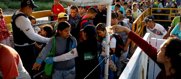 Migrantes venezolanos en Colombia (archivo) - Sputnik Mundo