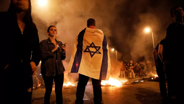 Protesta contra el alto el fuego en Israel
