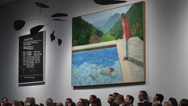 El cuadro del pintor británico David Hockney 'Portrait of an Artist (Pool with two figures)' - Sputnik Mundo