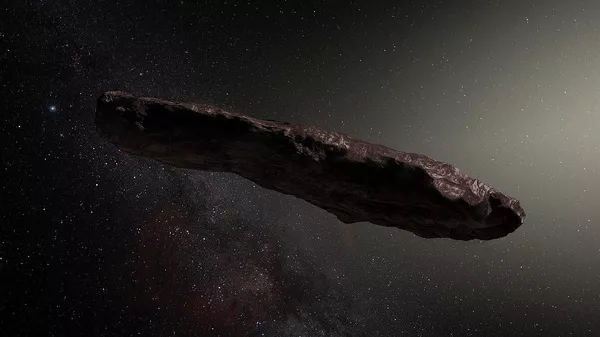 El asteroide Oumuamua, imagen ilustrativa - Sputnik Mundo
