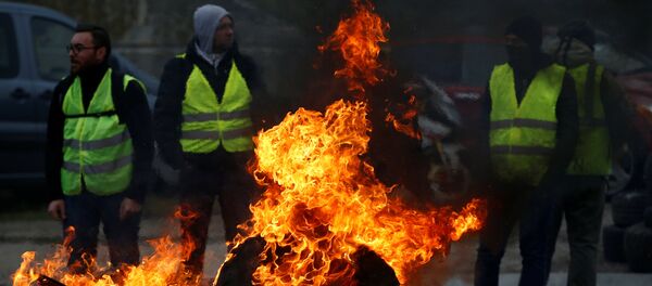 Protestas contra los precios del combustible en Francia Protestas contra los precios del combustible en Francia - Sputnik Mundo