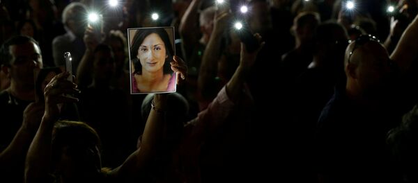 Protestas contra el asesinato de la periodista Daphne Caruana Galizia - Sputnik Mundo