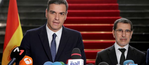 El presidente del Gobierno español, Pedro Sánchez, y su homólogo marroquí, Saadeddine el-Othmani - Sputnik Mundo
