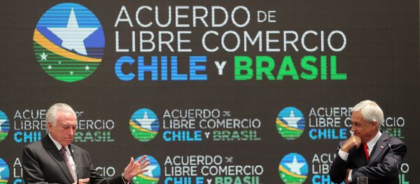 Michel Temer, presidente de Brasil y su homólogo de Chile Sebastián Piñera - Sputnik Mundo