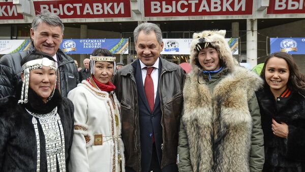 Serguéi Shoigú, ministro de Defensa ruso, en un festival de la Sociedad Geográfica Rusa - Sputnik Mundo