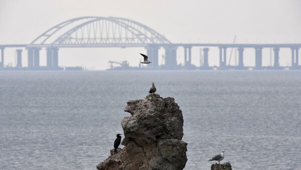 Puente de Crimea sobre el estrecho de Kerch - Sputnik Mundo