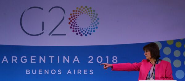 Logo de G20 en Argentina - Sputnik Mundo