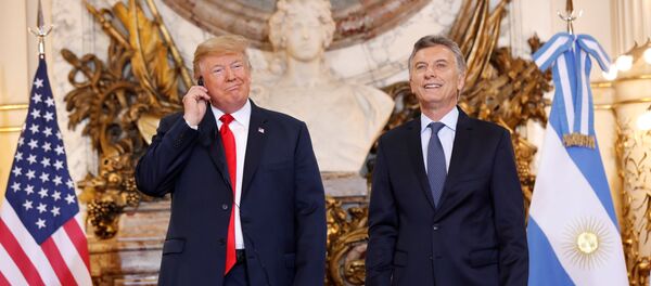 El presidente de EEUU, Donald Trump y su homólogo de Argentina, Mauricio Macri El presidente de EEUU, Donald Trump y su homólogo de Argentina, Mauricio Macri - Sputnik Mundo