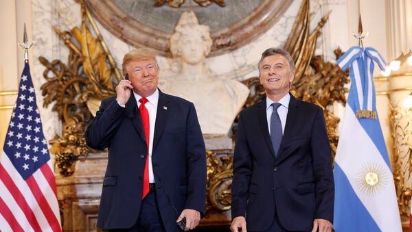 El presidente de EEUU, Donald Trump y su homólogo de Argentina, Mauricio Macri - Sputnik Mundo