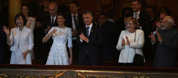 Mauricio Macri, presidente de Argentina, se emociona al final de la gala especial por el G20 - Sputnik Mundo