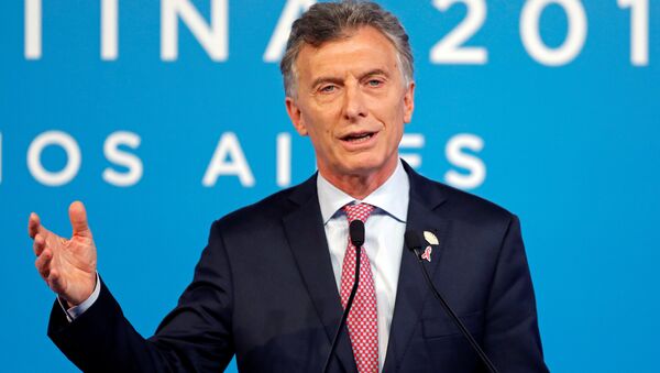 Mauricio Macri, presidente de Argentina, en rueda de prensa durante la cumbre del Grupo de los 20 - Sputnik Mundo