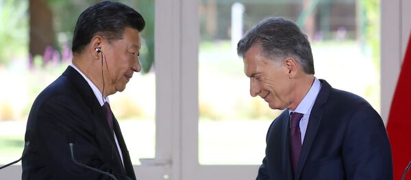 Presidente de China, Xi Jinping, y presidente de Argentina, Mauricio Macri - Sputnik Mundo