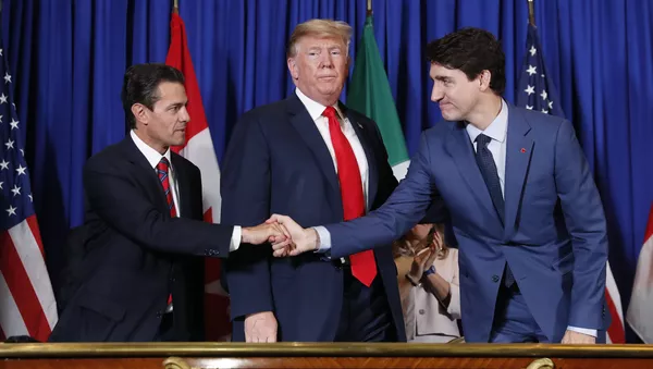Enrique Peña Nieto, presidente de México, Donald Trump, presidente de EEUU y Justin Trudeau, primer ministro de Canadá