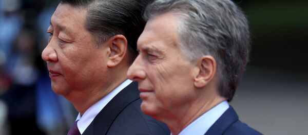 Presidente de China, Xi Jinping, y presidente de Argentina, Mauricio Macri Presidente de China, Xi Jinping, y presidente de Argentina, Mauricio Macri - Sputnik Mundo