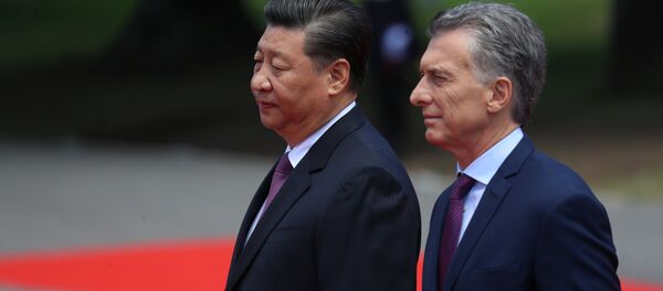 Presidente de China, Xi Jinping, y presidente de Argentina, Mauricio Macri - Sputnik Mundo