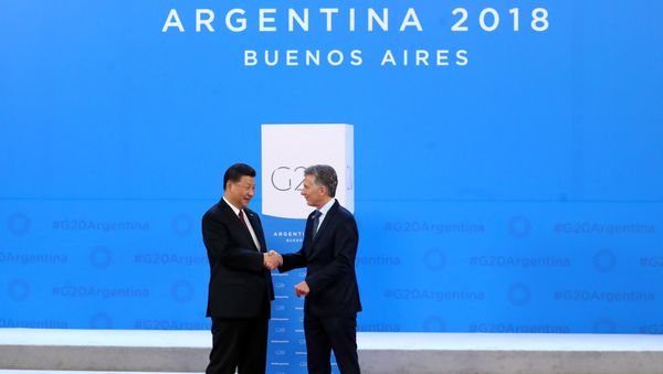 Presidente de China, Xi Jinping, y presidente de Argentina, Mauricio Macri Presidente de China, Xi Jinping, y presidente de Argentina, Mauricio Macri - Sputnik Mundo