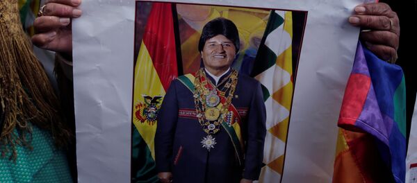 Una partidaria de Evo Morales, presidente de Bolivia - Sputnik Mundo