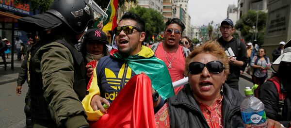 Protesta contra repostulación de Evo Morales en Bolivia - Sputnik Mundo