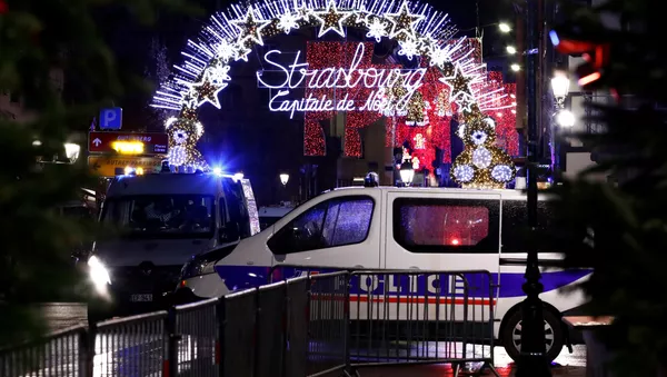 Lugar del tiroteo en Estrasburgo - Sputnik Mundo