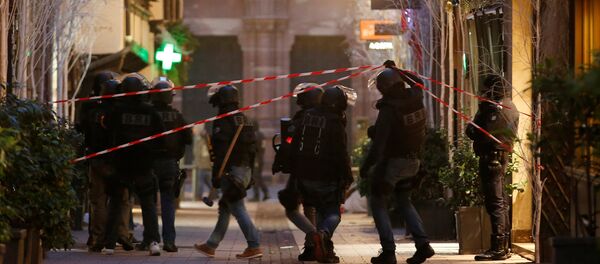 Policia francesa en Estrasburgo - Sputnik Mundo