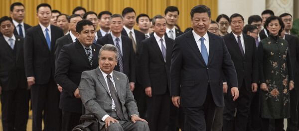 El presidente de Ecuador, Lenín Moreno y el presidente de China, Xi Jinping - Sputnik Mundo
