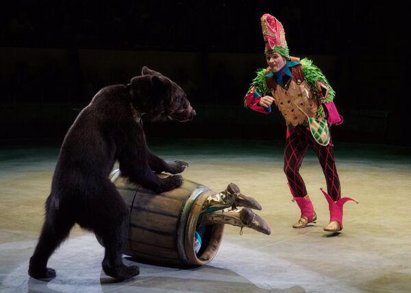 Escena del show de los hermanos Zapashni 'El mensajero', mostrado en San Petersburgo Escena del show de los hermanos Zapashni 'El mensajero', mostrado en San Petersburgo - Sputnik Mundo