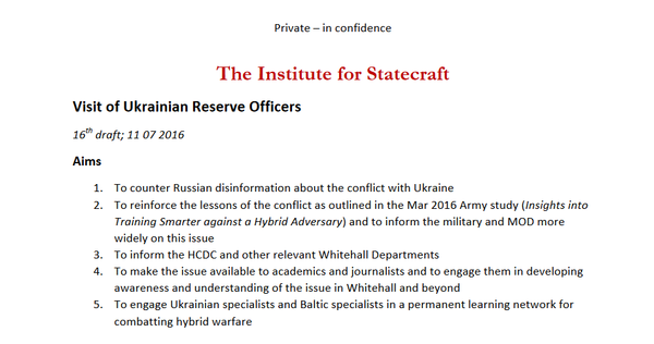 Un documento de Integrity Initiative - Sputnik Mundo