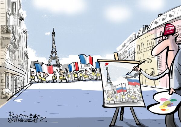 La BBC busca una 'pista rusa' en las protestas de los 'chalecos amarillos' - Sputnik Mundo