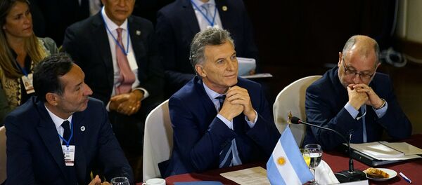 Mauricio Macri, presidente de Argentina, en la cumbre de Mercosur en Montevideo - Sputnik Mundo