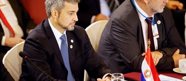 Mario Abdo Benítez, presidente de Paraguay en la cumbre de Mercosur en Montevideo, Uruguay - Sputnik Mundo