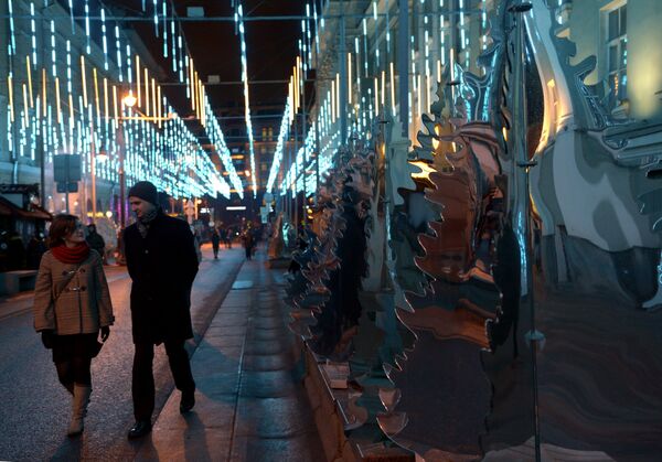 Decoración navideña en Moscú - Sputnik Mundo