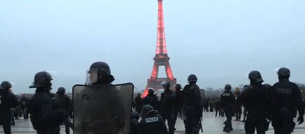 Con fuego y pirotecnia, las protestas de los 'chalecos amarillos' siguen en marcha en Francia - Sputnik Mundo