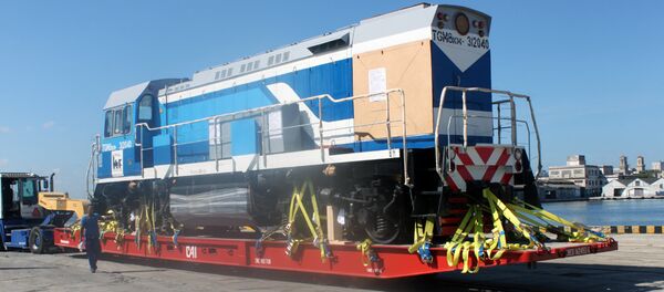 Locomotora de la compañía rusa Sinara Transport Machines (STM) Locomotora de la compañía rusa Sinara Transport Machines (STM) - Sputnik Mundo