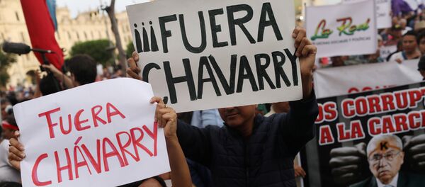 La manifestación contra fiscal general peruano Pedro Chávarry La manifestación contra fiscal general peruano Pedro Chávarry - Sputnik Mundo