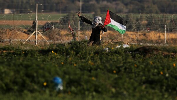 Protestas de los palestinos de Gaza en la frontera con Israel - Sputnik Mundo