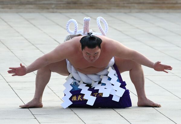 El luchador de sumo mongol Hakuho Sho - Sputnik Mundo