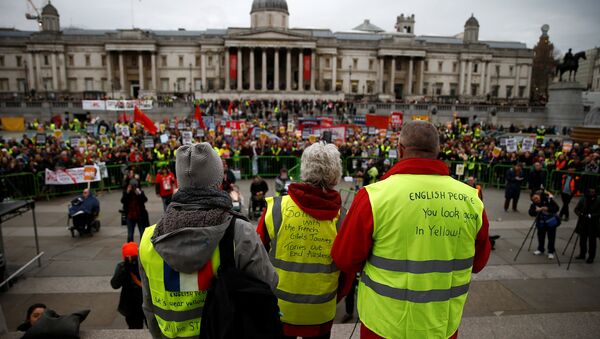 Los manifestantes en Londres - Sputnik Mundo