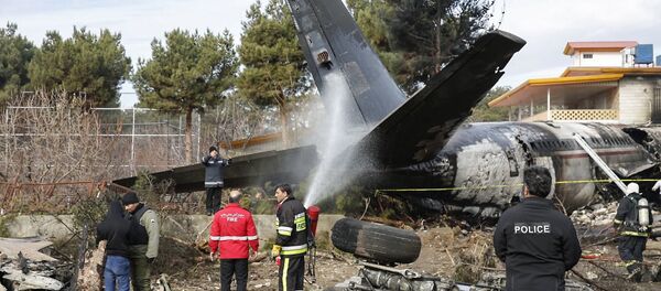 El avión de carga accidentado en Irán - Sputnik Mundo