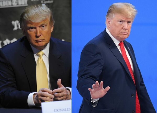 El actual mandatario estadounidense, Donald Trump, en el 2009 y en el 2018 - Sputnik Mundo