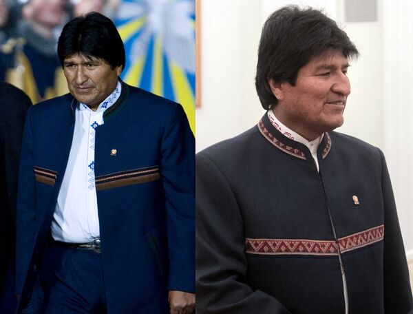 El actual líder boliviano, Evo Morales, en el 2009 / en el 2018 - Sputnik Mundo