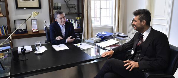 Mauricio Macri, actual presidente de Argentina, y Marcelo Tinelli, conductor televisivo, en la Quinta de Olivos - Sputnik Mundo