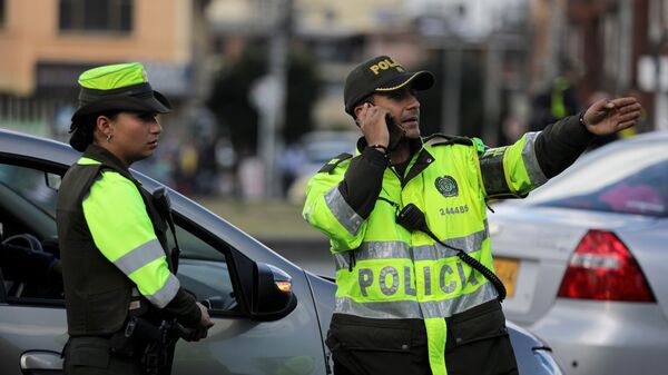 La Policía de Bogotá en el lugar del atentado - Sputnik Mundo