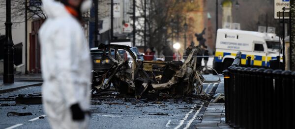 Lugar de la explosión en Derry-Londonderry - Sputnik Mundo
