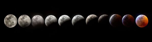 La luna roja se apodera del cielo - Sputnik Mundo