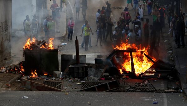 Protestas en Caracas - Sputnik Mundo